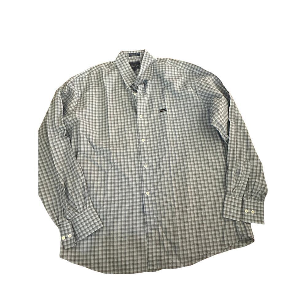 Faconnable Men's Multicolor Check Print Long Sleeve Button Up Shirt Size XXL